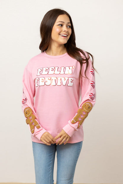 Feelin' Festive Pink Sweater *HC (Online Exclusive)