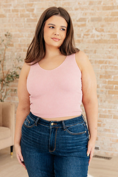Fundamentals Ribbed Seamless Reversible Tank Dusty Rose (Online Exclusive)