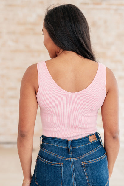 Fundamentals Ribbed Seamless Reversible Tank Dusty Rose (Online Exclusive)