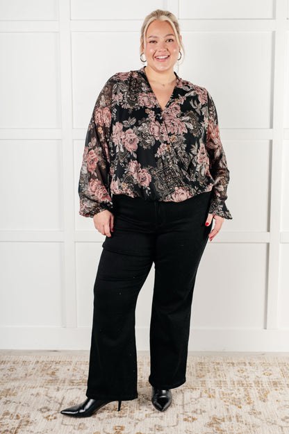 I Wish We Had it All Surplice Floral Blouse (Online Exclusive)