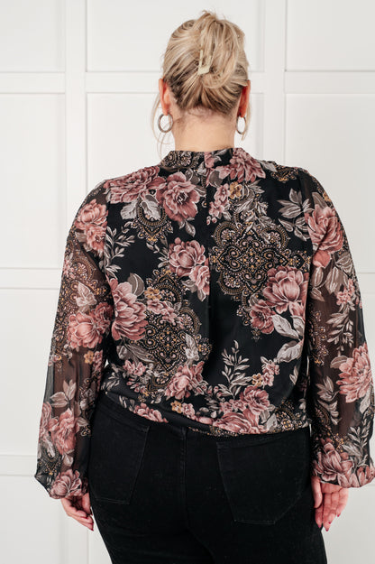 I Wish We Had it All Surplice Floral Blouse (Online Exclusive)