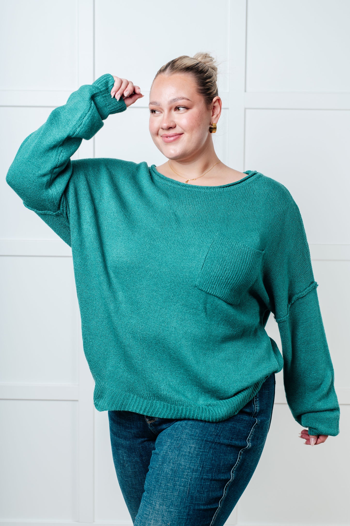 In Stitches Drop Shoulder Sweater (Online Exclusive)