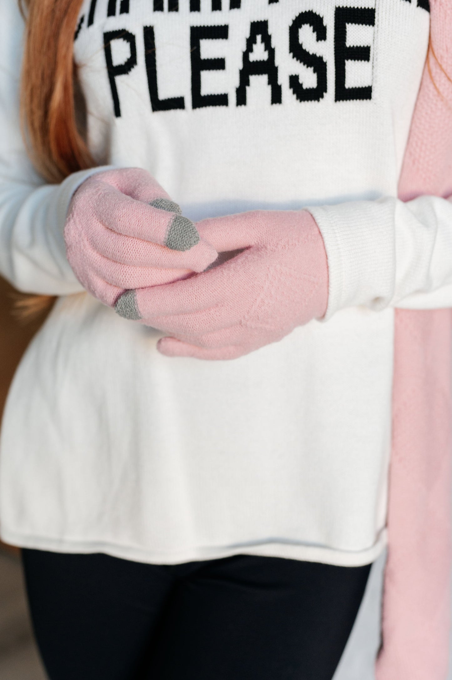 Jane Frost Beanie, Glove, and Scarf Set in Pink (Online Exclusive)