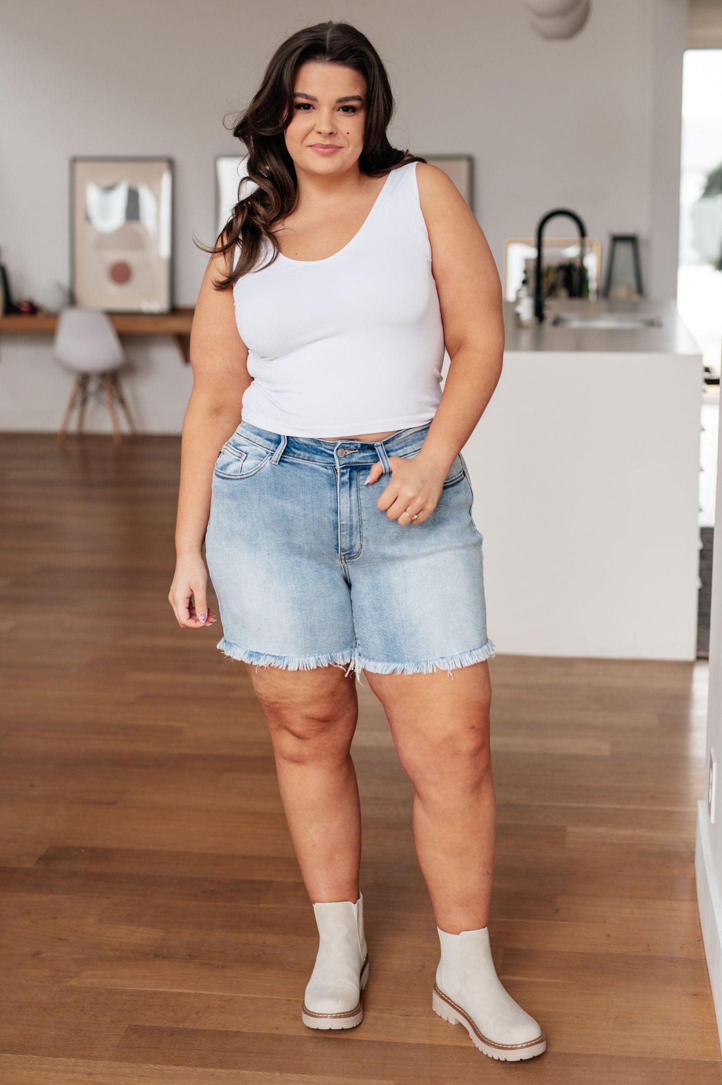 Jenny High Rise Cutoff Dad Shorts (Online Exclusive)
