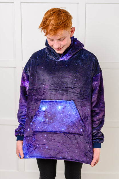 Kids Oversized Hoodie Blanket in Starry Sky (Online Exclusive)