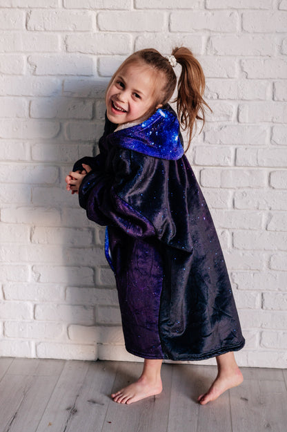 Kids Oversized Hoodie Blanket in Starry Sky (Online Exclusive)