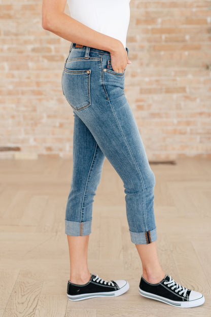 Laura Mid Rise Cuffed Skinny Capri Jeans (Online Exclusive)