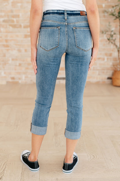 Laura Mid Rise Cuffed Skinny Capri Jeans (Online Exclusive)