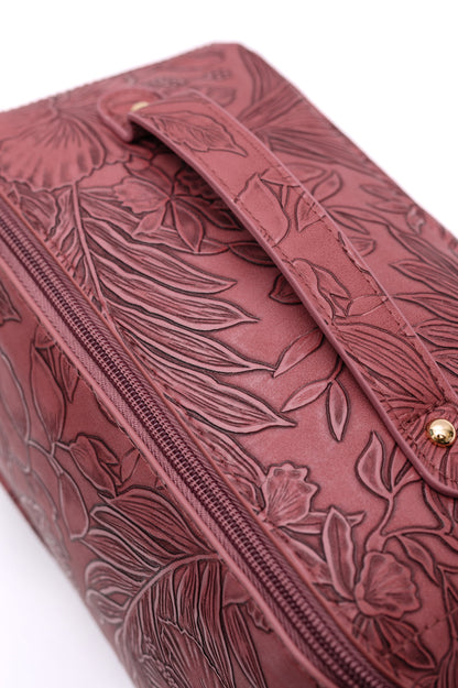 Life In Luxury Large Capacity Cosmetic Bag in Merlot (Online Exclusive)