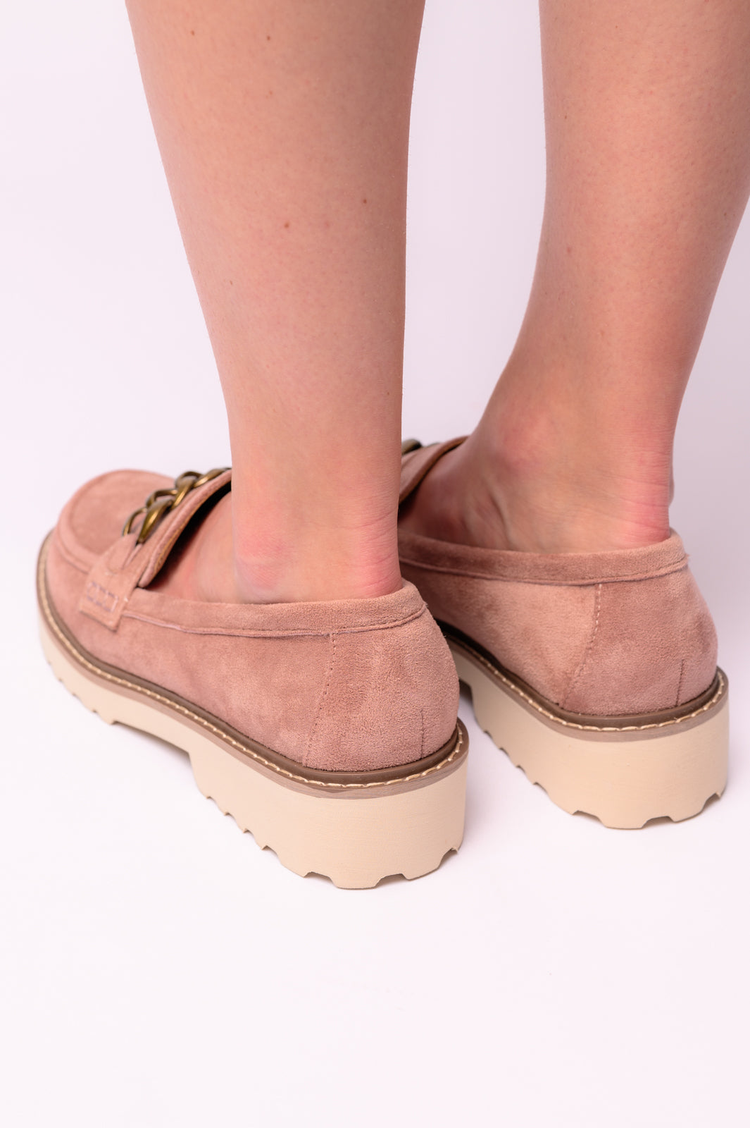 Literally Loafers in Blush Faux Suede (Online Exclusive)