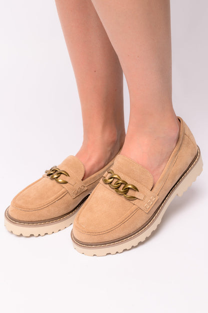 Literally Loafers in Camel Faux Suede (Online Exclusive)