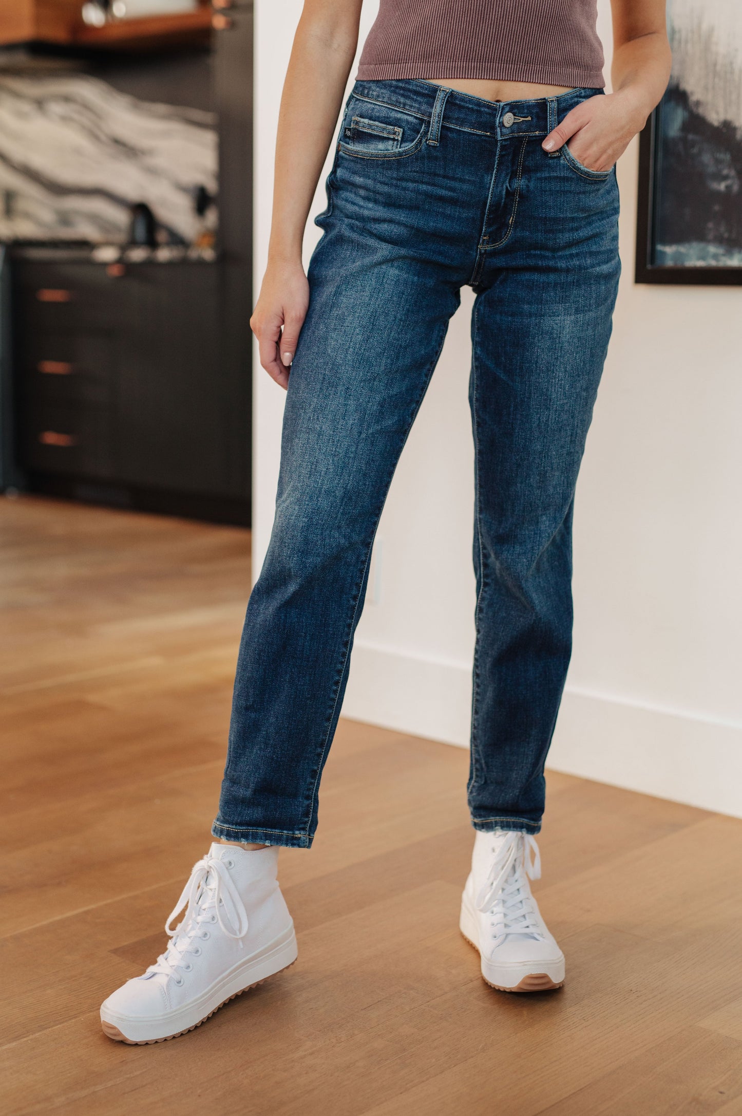 London Midrise Cuffed Boyfriend Jeans (Online Exclusive)