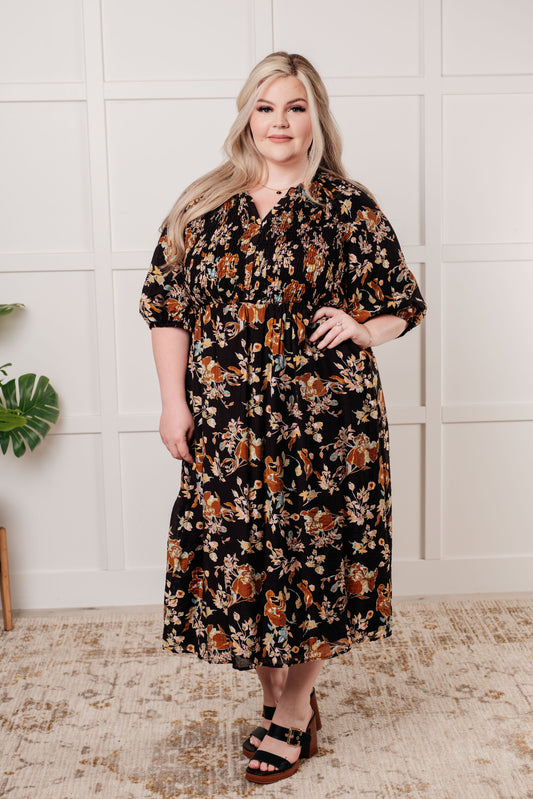 Look My Way Smocked Bodice Button Down Dress (Online Exclusive)