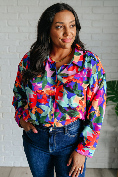 Make Like a Tree and Leaf Button Up Blouse (Online Exclusive)