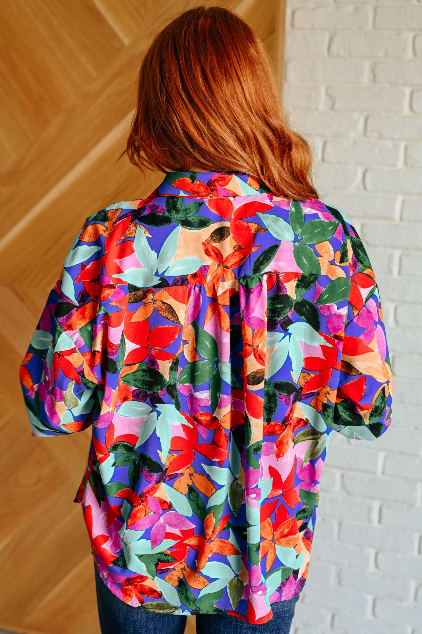 Make Like a Tree and Leaf Button Up Blouse (Online Exclusive)