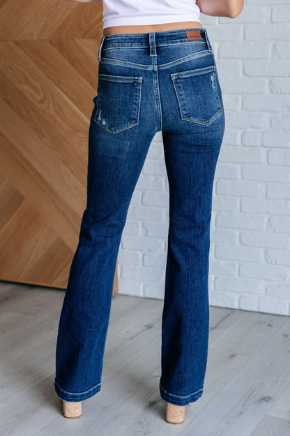 Mila Mid Rise Distressed Bootcut Jeans (Online Exclusive)