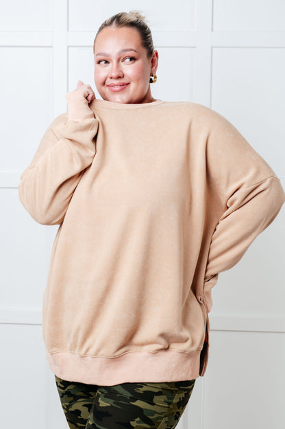 No Plain Jane Oversized Sweatshirt in Khaki (Online Exclusive)