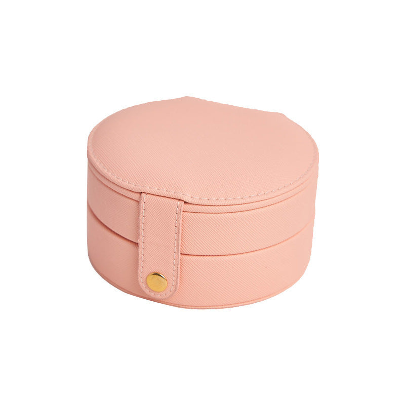 Circular Travel Jewelry Case in Pink (Online Exclusive)