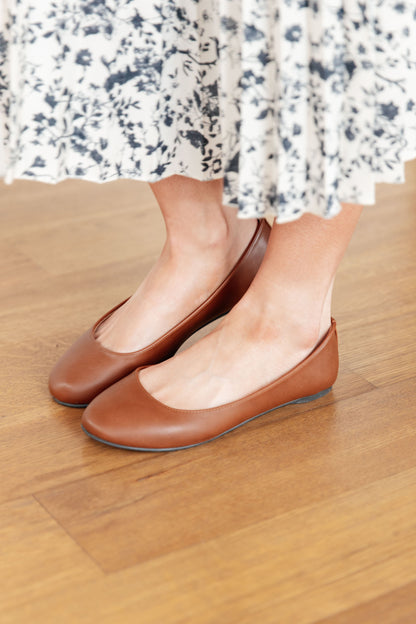 On Your Toes Ballet Flats in Camel (Online Exclusive)