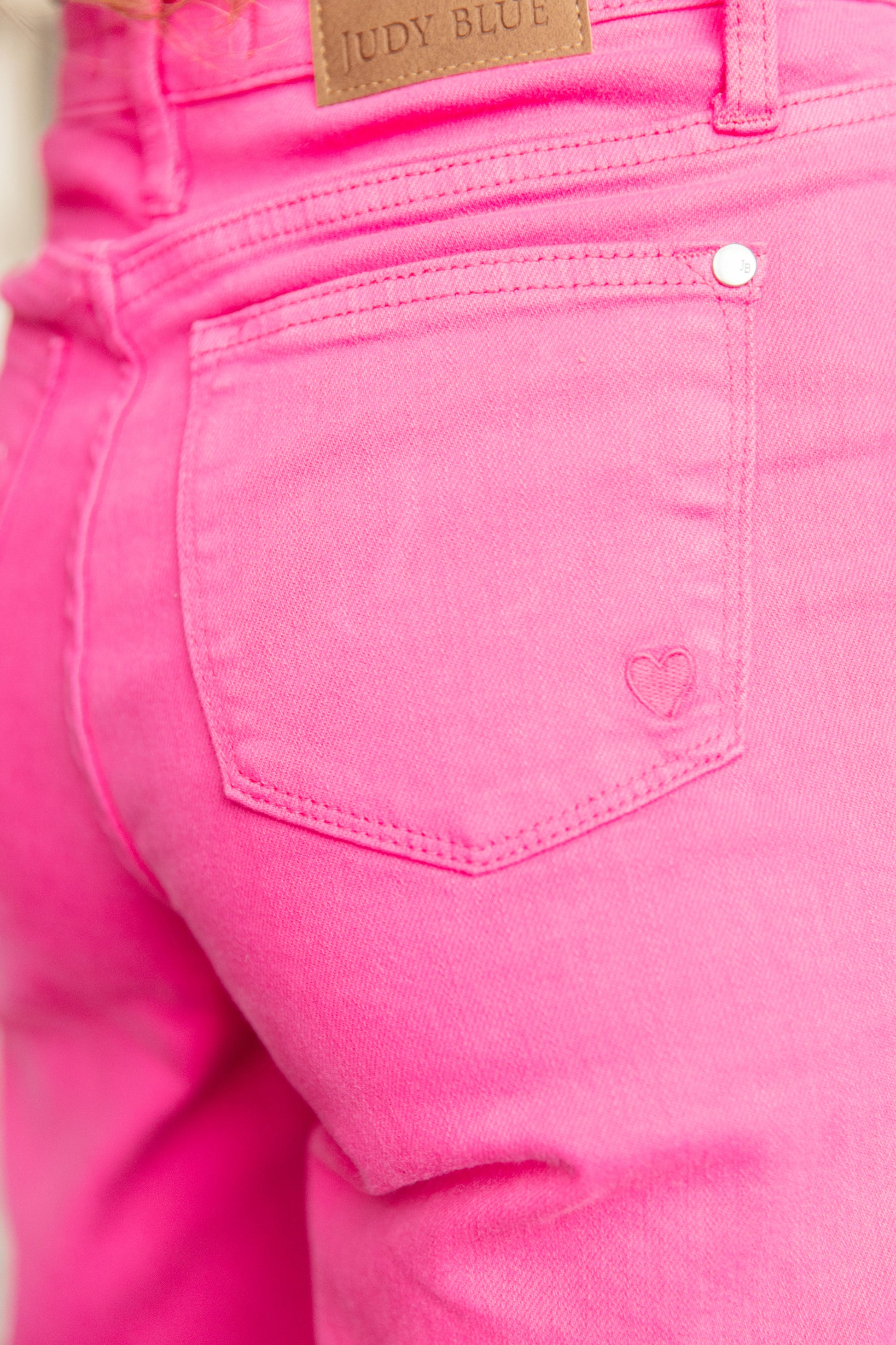 Judy Blue High-Waist Pink Garment Dyed Cargo Straight Jeans