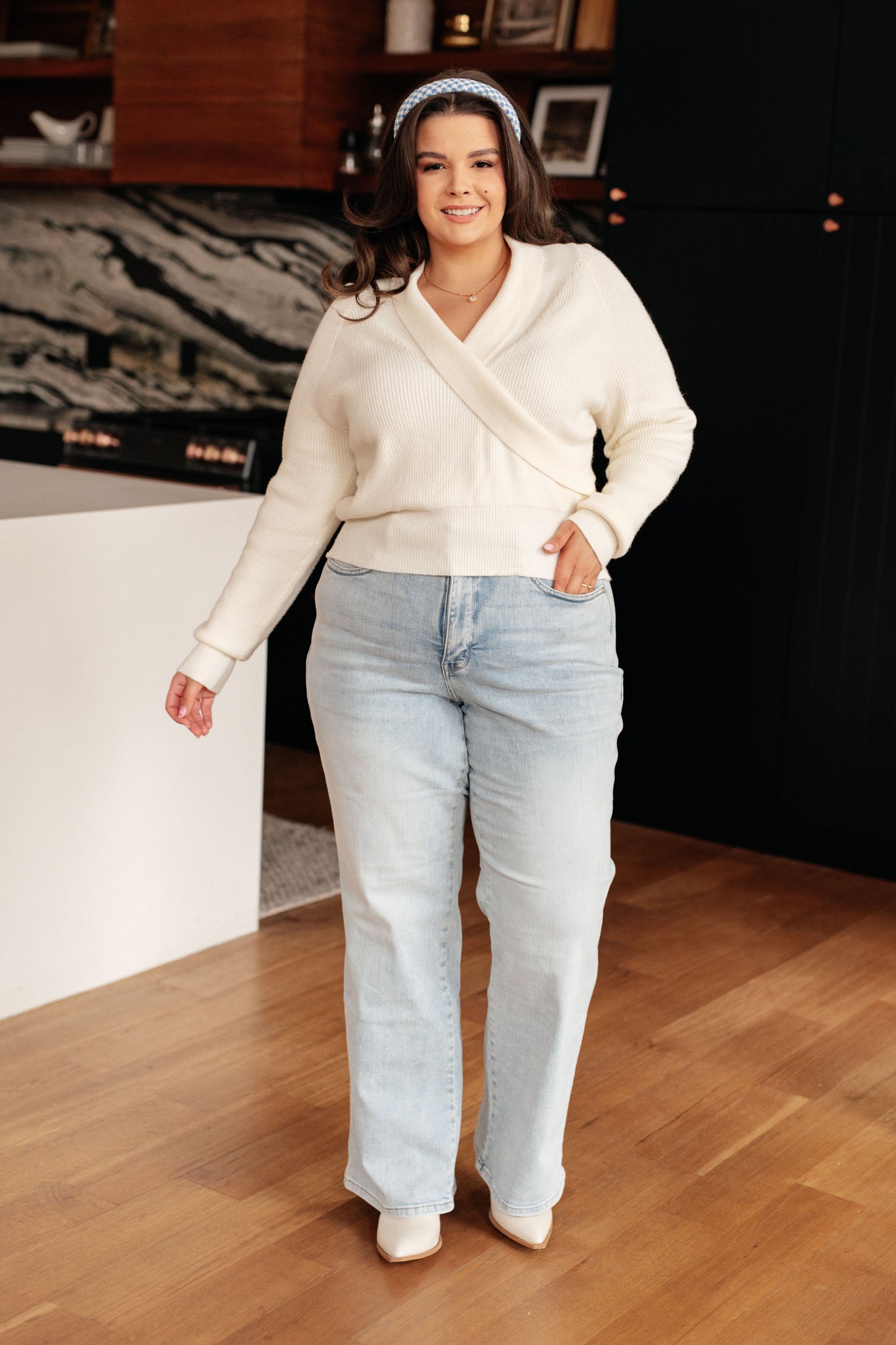 Requisite Request Surplice Crop Sweater (Online Exclusive)