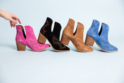 Journee Ankle Boots in Blue (Online Exclusive)