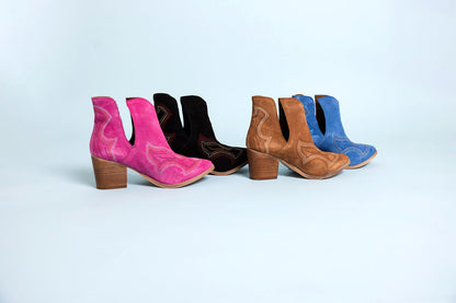 Journee Ankle Boots in Blue (Online Exclusive)