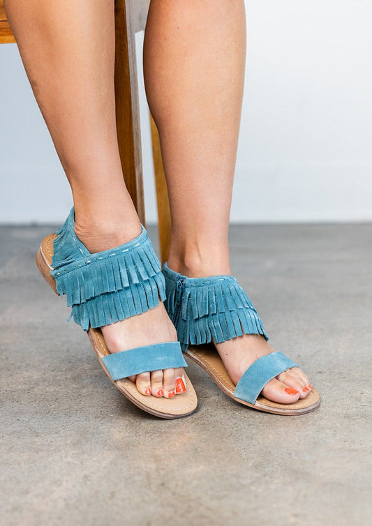 Fringe Star Sandal in Teal (Online Exclusive)