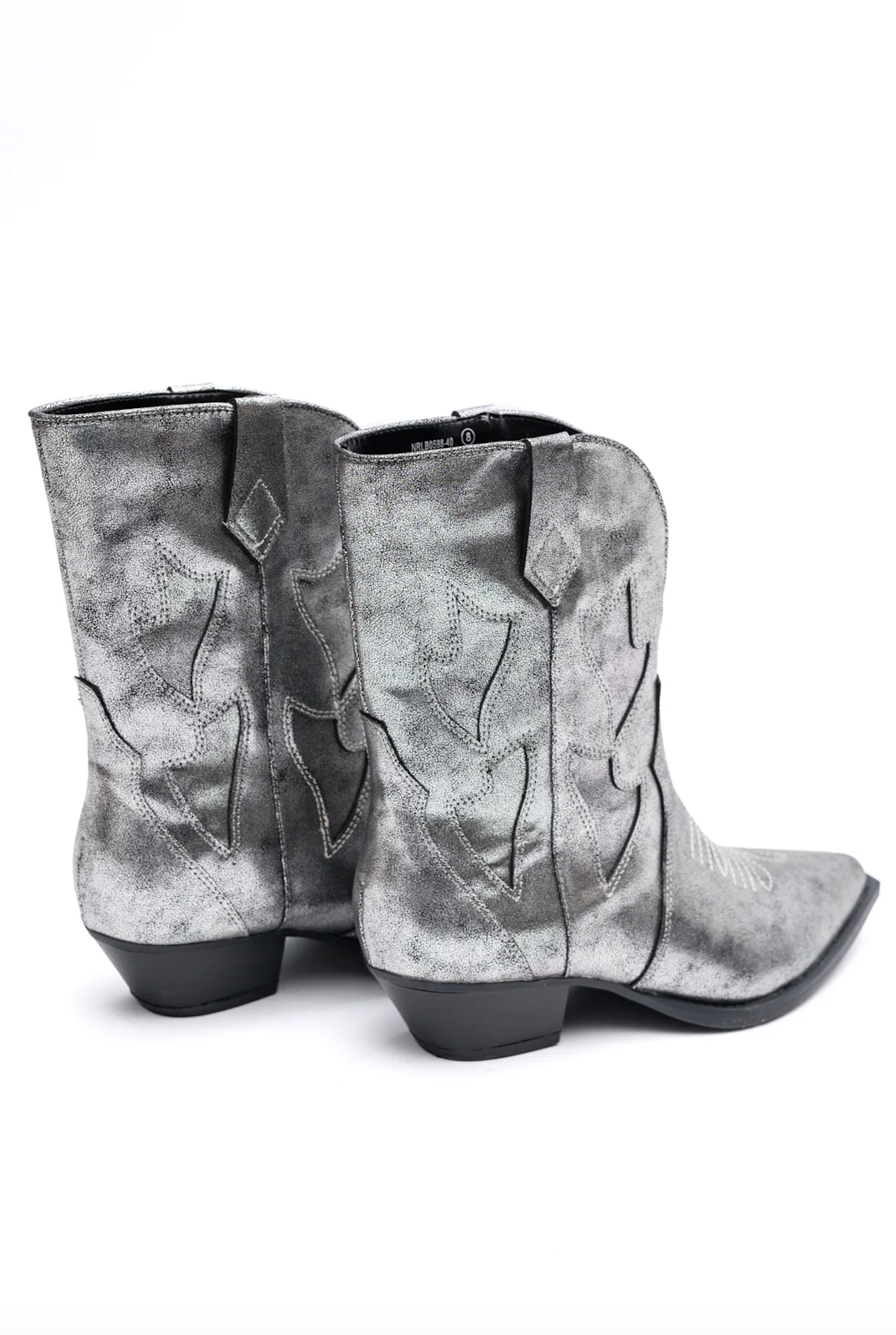 Jersey Metallic Boot in Silver (Online Exclusive)