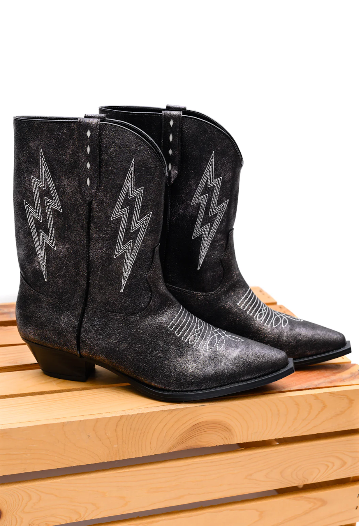 Bowie Metallic Boot in Black (Online Exclusive)