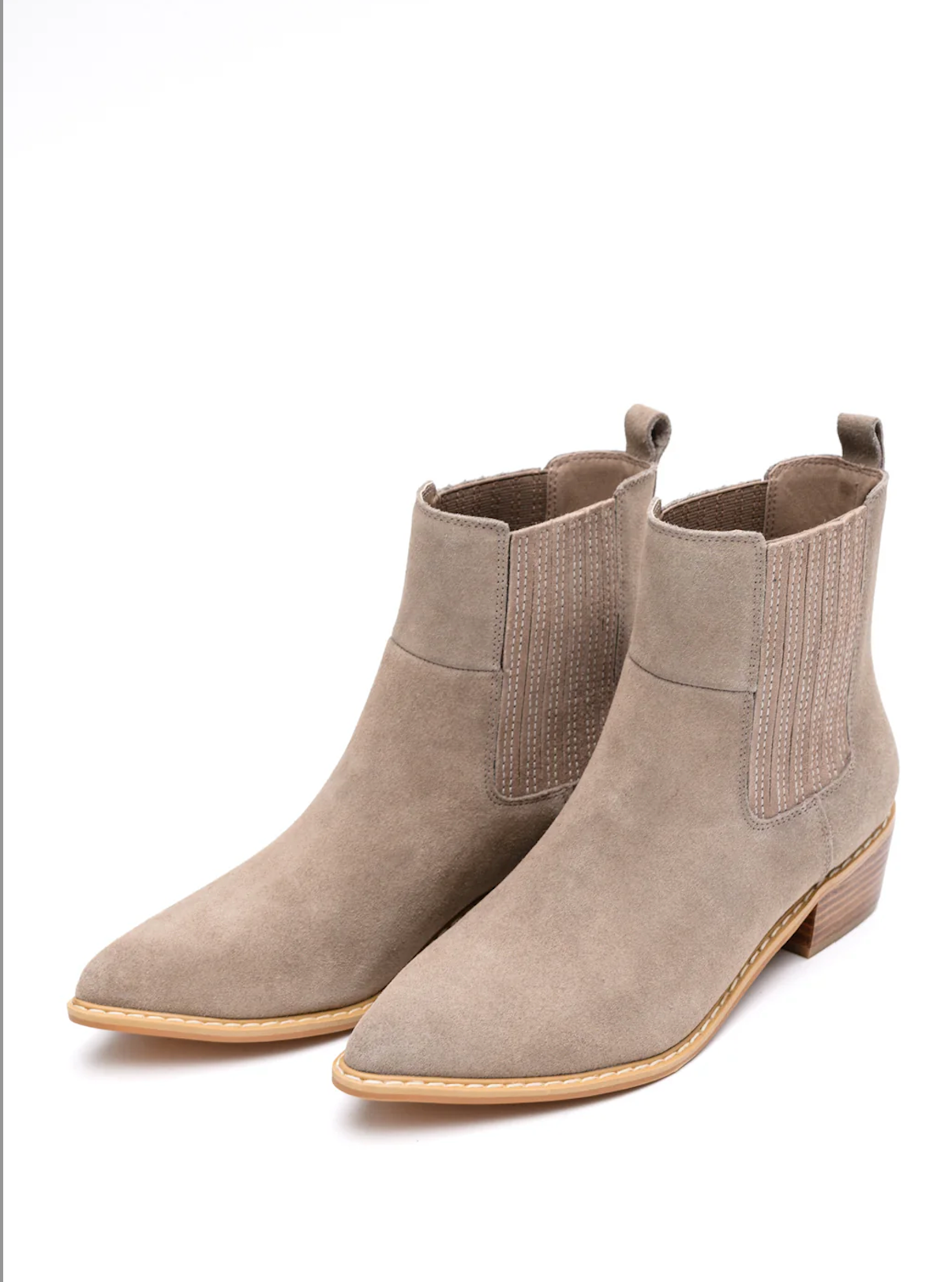 Leonor Suede Ankle Boot in Taupe (Online Exclusive)