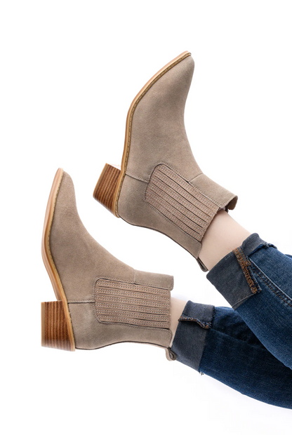 Leonor Suede Ankle Boot in Taupe (Online Exclusive)