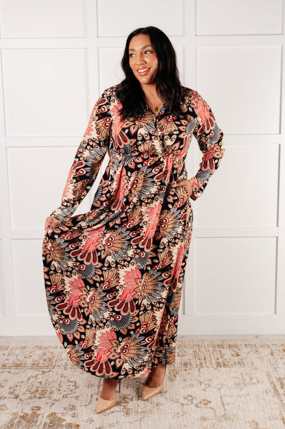 Send it Over Faux Wrap Maxi Dress (Online Exclusive)