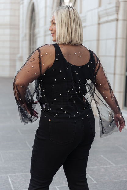 Sprinkle of Pearls Sheer Kimono (Online Exclusive)