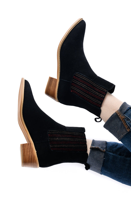 Leonor Suede Ankle Boot in Black (Online Exclusive)