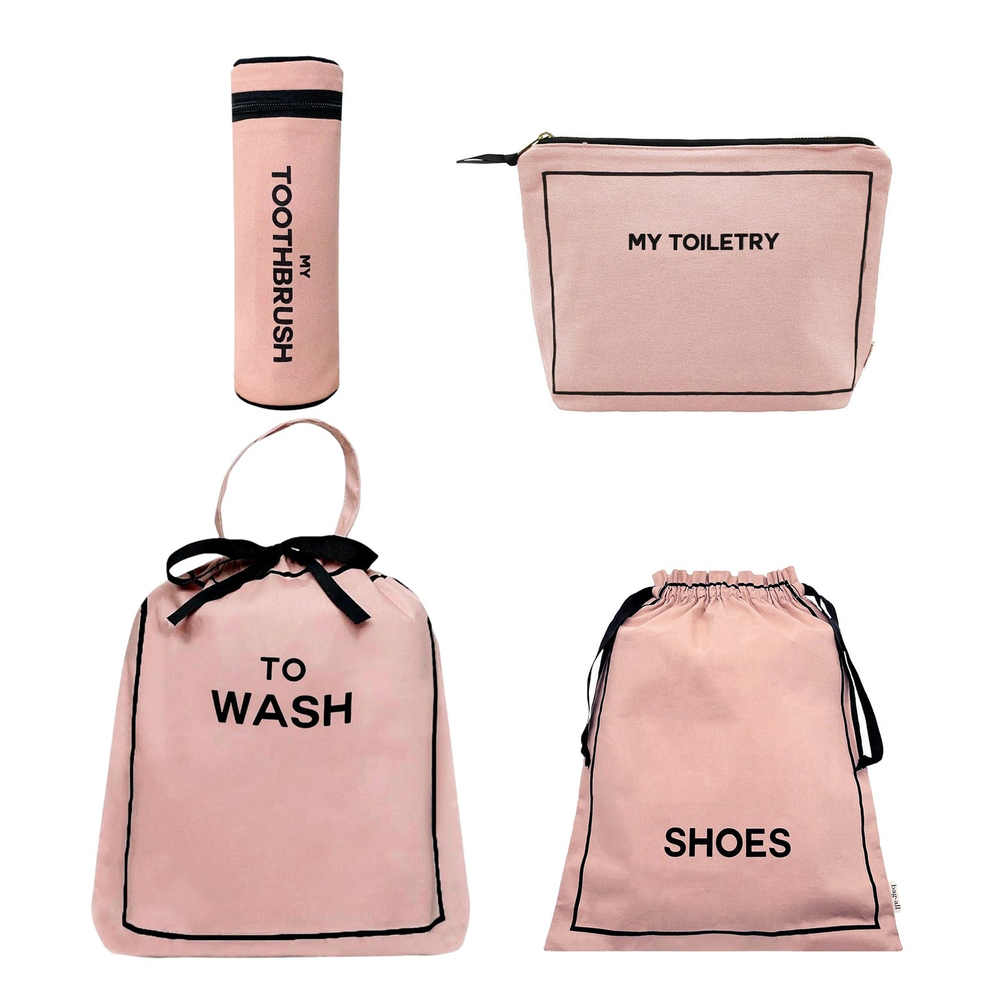 Toiletry Travel Gift Set Deal 4-Pack, Pink/Blush