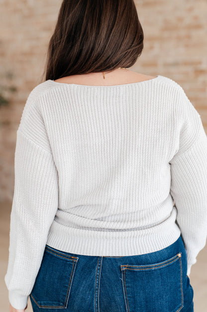 Told You So Ribbed Knit V Neck Sweater (Online Exclusive)