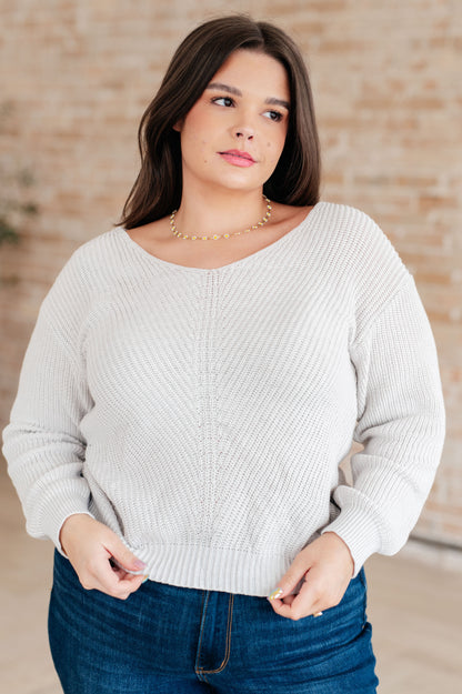 Told You So Ribbed Knit V Neck Sweater (Online Exclusive)