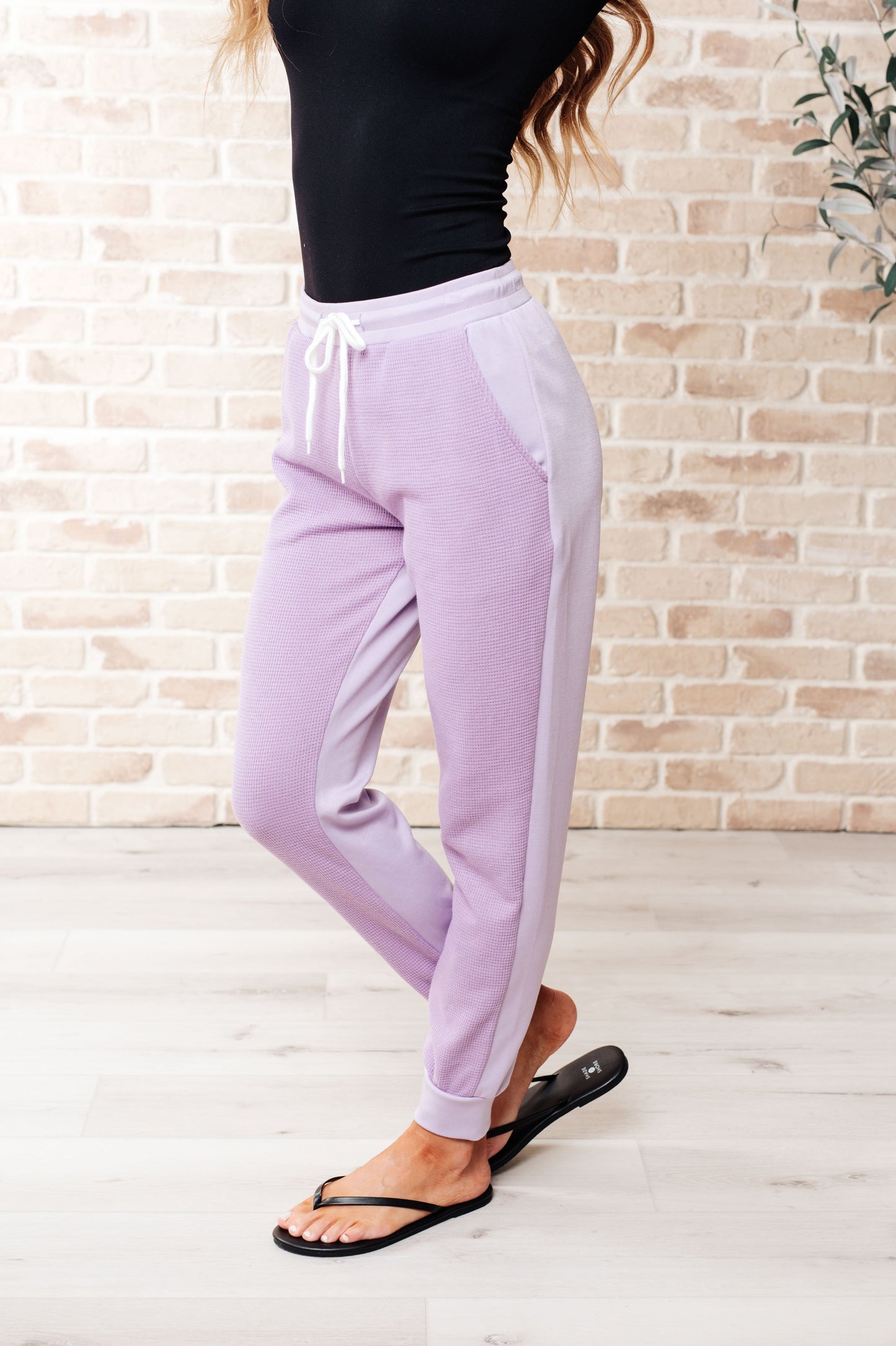 Tommy Two Tone Waffle Joggers Purple (Online Exclusive)