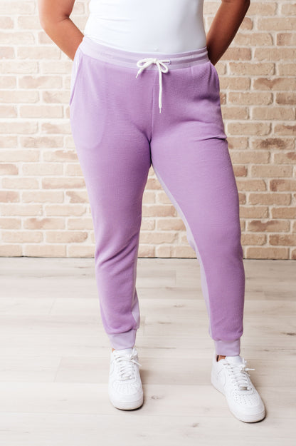 Tommy Two Tone Waffle Joggers Purple (Online Exclusive)