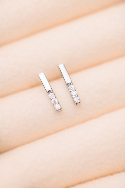 Twin Sparkle Silver Stud Earrings (Online Exclusive)