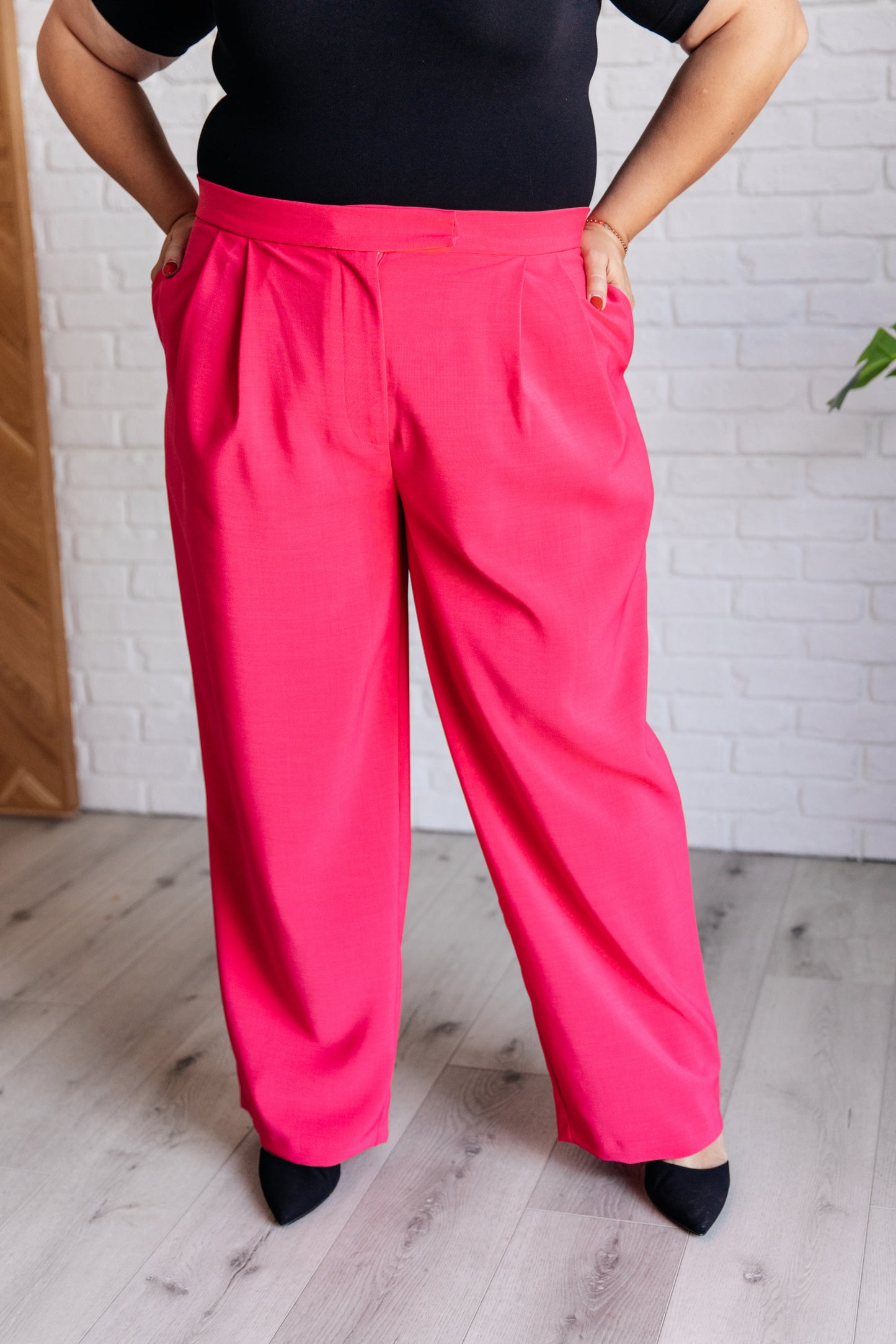 Vigilante Stuff Pleated Trousers in Hot Pink (Online Exclusive)