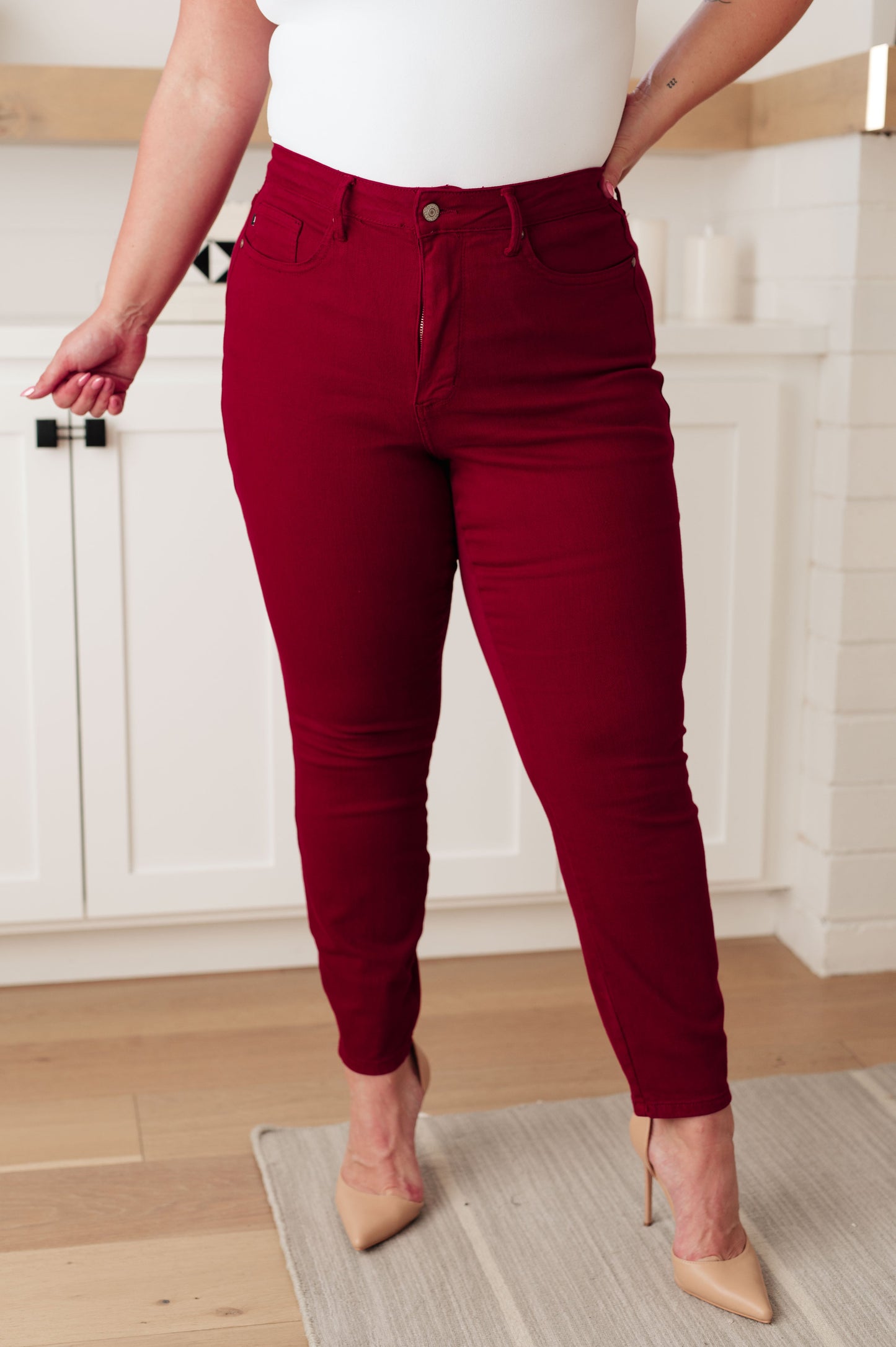 Wanda High Rise Control Top Skinny Jeans Scarlet (Exclusivité en ligne)