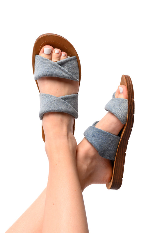 With a Twist Sandal in Denim (Online Exclusive)