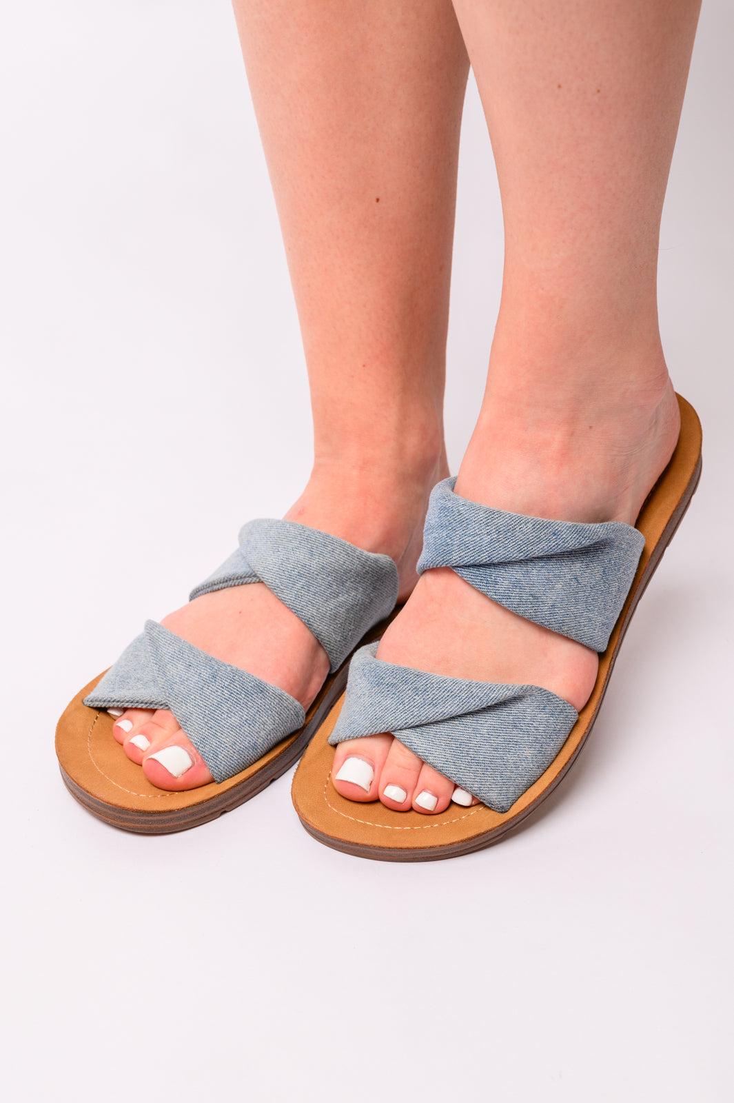 With a Twist Sandal in Denim (Online Exclusive)