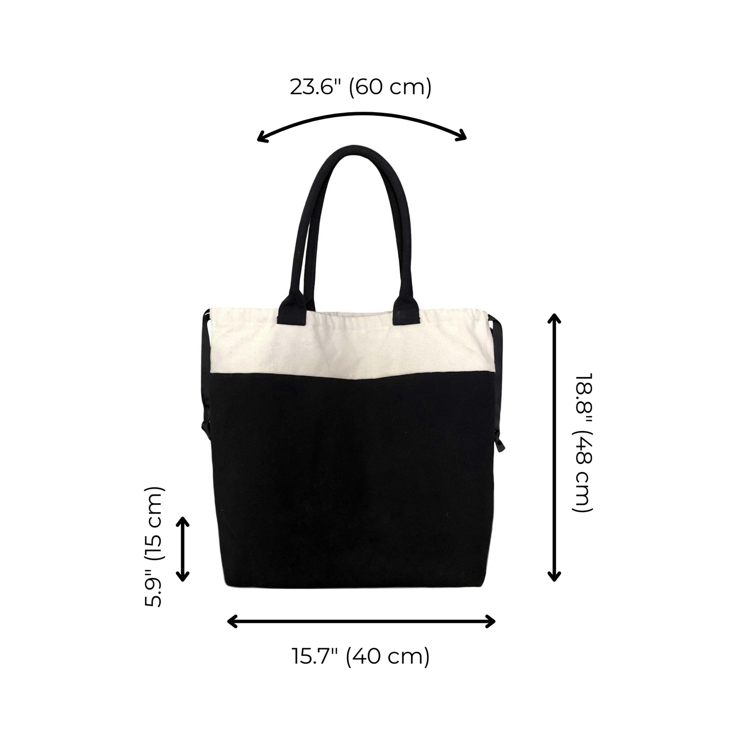 World Traveler Blank Tote Bag, Black