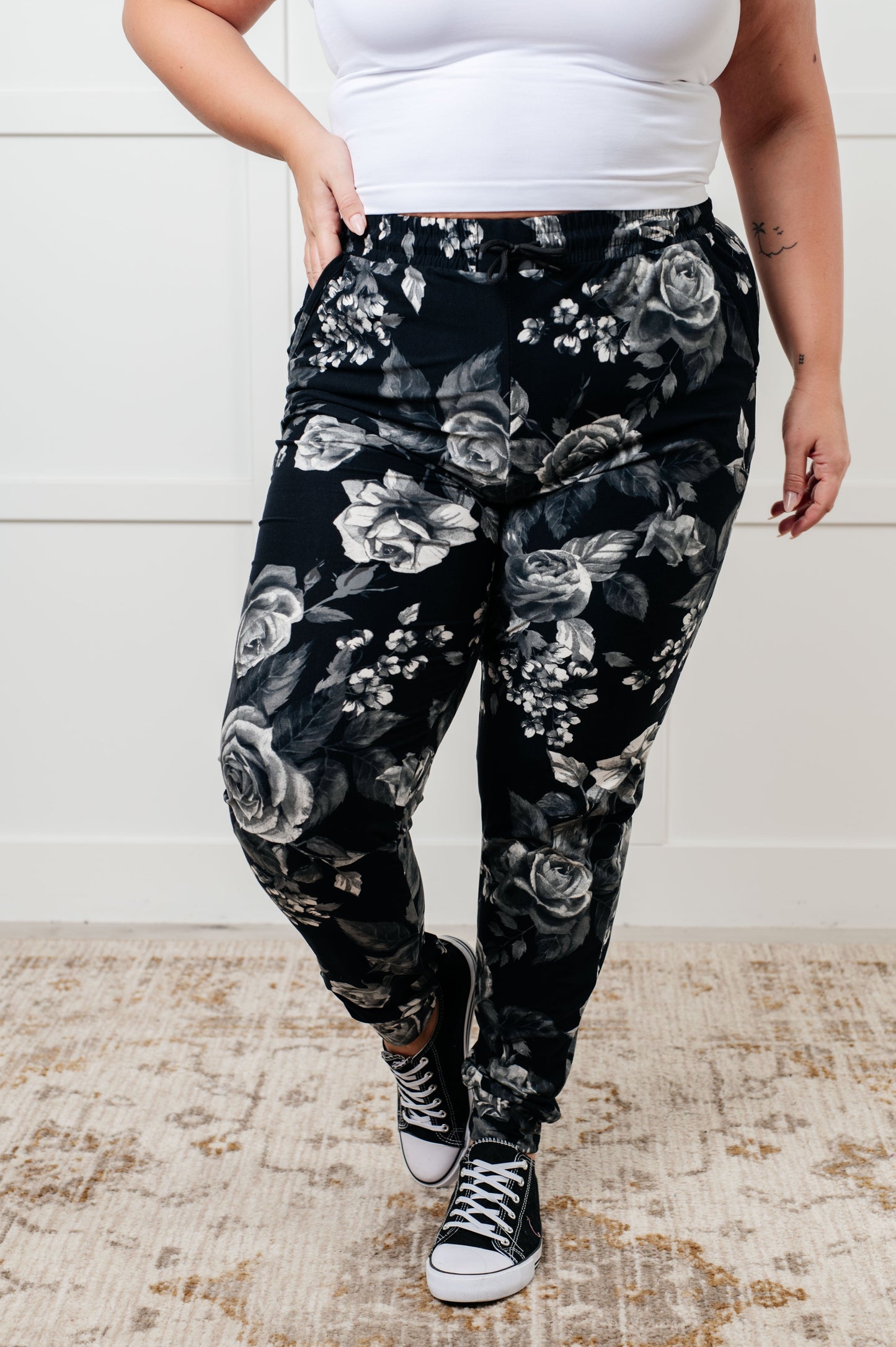 Your New Favorite Joggers in Rose Print (Online Exclusive)