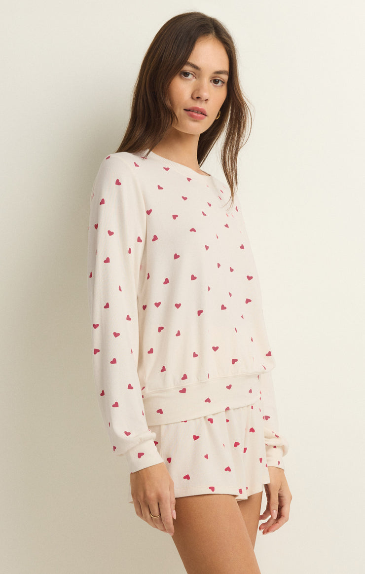 BE MINE HEART LONG SLEEVE TOP