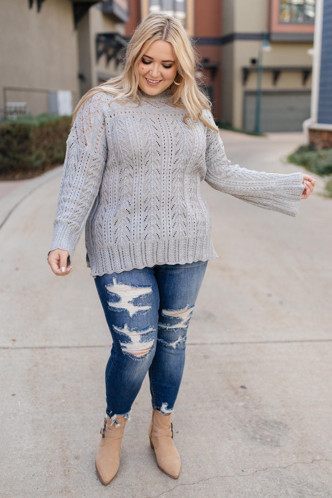 A Bit Of Knit Sweater (Online Exclusive) - Uptown Boutique Ramona