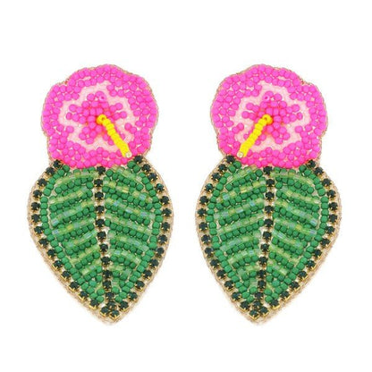 A Day In Paradise Beaded Earrings - Uptown Boutique Ramona